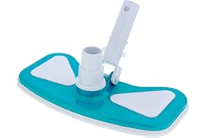 U.S. Pool Supply 11" Weighted Butterfly Pool Vacuum Head, 1-1/4" or 1-1/2" Swivel Hose Connection - Cleans Floor Debris - Safe for Vinyl Lined Pools