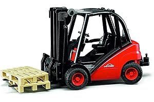bruder 02511 - Chariot élévateur Linde H30D avec crochet d'attelage & 2 palettes - 1:16 Véhicule, chariot élévateur, expédition & logistique, ferme
