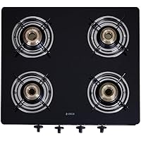 Elica Vetro Glass Top 4 Burner Gas Stove (CT VETRO 460 BLK)