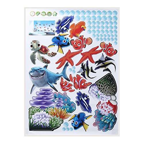 Removable Underwater World fish sea Wall Sticker kid's Bedroom Decoration Decal