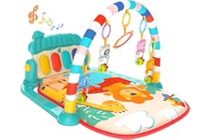 eners Baby Gym - Tappetino da gioco per attività musicali, per neonati, per bambini, bambini, colore blu