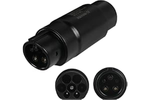 AOHEWEI Adaptador de Carga EV Tipo 2 a Tipo 1, Adaptador de Cable de Cargador de automóvil IEC62196 a SAE J1772 de 230 V 32 A, Cable de Carga EV Tipo 2 o Cargador a vehículo eléctrico Tipo 1