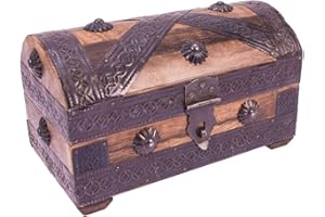 HOLZSPIELEREI Madera spielerei 73614 de l – Baúl Pirata Mango, vetado, Grande