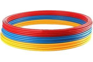YZKI 12 anillos de entrenamiento de fútbol, entrenamiento deportivo, agilidad, anillo de velocidad, aros de fútbol, fútbol, baloncesto, anillo de entrenamiento