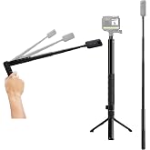 Coverzone 360&deg; D&ouml;nebilen Bullet Time Kamera Tutucu, Mini Masa Tripodu, &Ccedil;ift 1/4 Vida Al&uuml;minyum G&ouml;vde Taşınabilir Stabil Stand