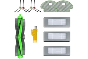 Laimaiou Kit d'accessoires pour iRobot Roomba Combo R111840 R1138 Robot Aspirateur Pièces de Rechange 10 Packs 1 Brosse Roulante, 3 Filtres, 4 Brosses latérales, 2 Balais à Franges