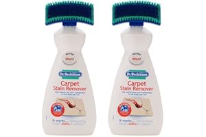 2 x Dr. Beckmann Carpet Stain Remover with Brush Perfect for Carpets and Soft Furnishings 650ml