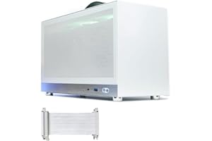 MININGEEK MiniNeo S400 Boîtier d'ordinateur Portable Mini-ITX 10,8 L, Panneau ventilé avancé, Ports USB 3.0 de Type C Avant, Compatible avec Carte Graphique à Trois emplacements, avec câble Riser PCIe 3.0 16X