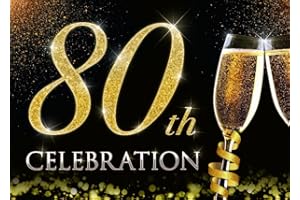 CYDPRINTING A6 CARDS - Birthday Party Invitations Invites Anniversary Celebration with Envelopes (80th Celebration) (Pack of 36)