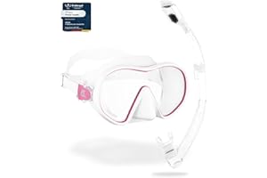 Cressi Masque de plongée sans cadre et tuba à lentille unique pour la plongée avec tuba, la plongée sous-marine, F-Dual et Supernova Dry : conçu en Italie