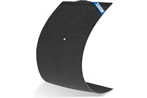 FIREFLY ENERGY Panneau Solaire Flexible 150W 18V, Modules Solaires Panneau Photovoltaïque Monocristallin ETFE, 12V Hors Réseau pour Camping-car, Caravane, Bateaux, Toits, Camping