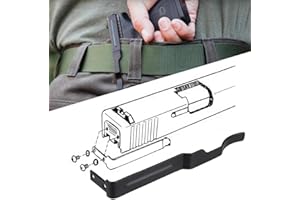 SHIYM-Holder, Clip caché Gun Ceinture for Glock Glisser étui for Glock 17 19 22 23 24 25 26 27 28 30S 31 32 33 34 35 36 Effectuer Les Diapositives du Clip Pistolet (Couleur : Noir)