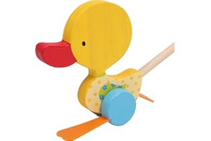 small foot Schiebetier Watschel-Ente aus Holz, Lauflernhilfe für die ersten Gehversuche, ab 18 Monaten, 3357