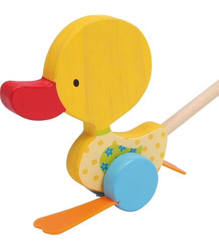 Juguete De Arrastre Gaviota Jonas – GOKI, Modelo Para Empujar Con Ruedas, Madera De Calidad, Para Niños Pequeños