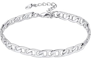 U7 Damen Mädchen Fußkette Armband Ankerkette/Panzerkette/Figarokette/Weizenkette/Kordelkette Fußkettchen Sommer Strand Klassische Fußbändchen Fußschmuck Modeschmuck für Valentinstag