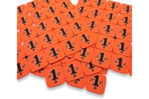 TAPPEGGIO COMBICRAFT con 10.000 monete di rottura in arancione realizzate in plastica riciclata, adatti come monete di festival, gettoni o monete di consumo