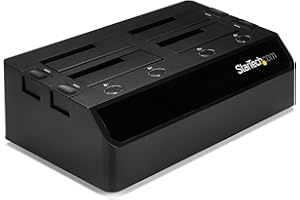 ‎STARTECH.COM StarTech.com USB 3.0 4 Bay 2,5 Zoll / 3,5 Zoll SATA III Festplatten Dockingstation mit UASP und zwei Lüftern, 6,4 / 8,9 cm HDD / SSD Dock