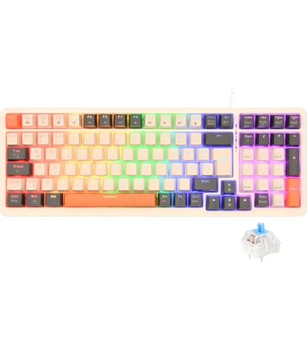Lerntastatur Für 10-Fingersystem – Farbcodierte USB-Tastatur, 108 Tasten, Deutsches QWERTZ-Layout