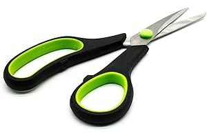 GOLDEN BEADS Multi Use Mini Scissor Snips - Handy, Small, Sharp and Strong. Soft Grip for Easy Control. Fine Edge, Stainless Steel Blades Produce Perfect Cutting Results. (Green)