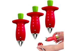 NUDFSY 3 Pieces Strawberry Huller Tool, Multi Claw Strawberry Huller Strawberry Stem Leaves Huller Gem Remover Fruit Vegetable Top Stem Corer Pit Remover