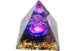 ycyingcheng Healing Crystals Tower, Taichi Energy Quartz Crystals Positive Energy Generator Protection Crystal Pyramid Stones for Healing Meditation Chakra Balance, 6cm
