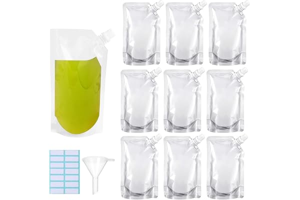 Dold och återanvändbar kryssning smygflaska sprit påsar flaska kit smyga alkohol flaska dölja dricksflaska kit (3 oz – 10 st)