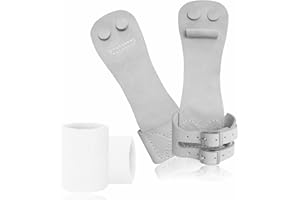 FINGER TEN Poignées de gymnastique en cuir à double boucle pour barres filles et femmes avec bracelets, gants de gymnastique avec support de poignet pour entraînement d'haltérophilie