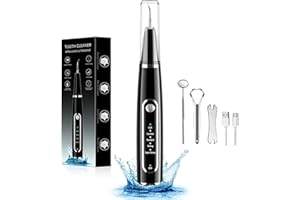 Vizgifin Plaque Remover for Teeth, 5 Modes,LED Light,Rechargeable,(Black)