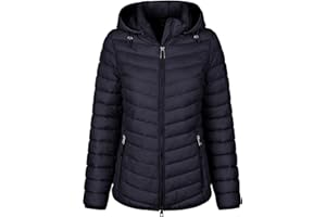 ONUA Leichte Steppjacke Damen, Übergangsjacke mit Kapuze, zeitlose Pufferjacke oder Outdoorjacke mit abnehmbarer Kapuze (Größe 36-48)