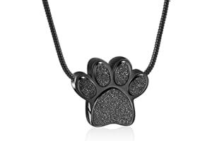 MEMORIAL JEWELRY Urnas para perros/gatos - urna para mascotas - Collar de cenizas para mascotas - Collar de urna con diseño de canina con Mini Keepsake Urna Memorial Collar de cenizas