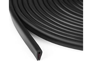 BOTEWO Protezione bordi per lamiere 0,5 – 2 mm: multiuso a forma di U, guarnizione in gomma per lamiera, porte auto, piastre metalliche, angoli del tavolo (lunghezza 3 metri)