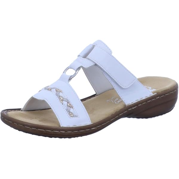 Mules Rieker Femme - Micro-Velours, Semelle Synthétique, Confort Printemps/Été