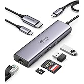 UGREEN USB C Hub 4K 60Hz HDMI HDR 1Gbps Ethernet 100W PD, SD/microSD, MacBook Air/Pro, 2 USB 3.0 Compatible for iPad