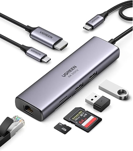 Hub USB-C BHHB M82s 8-in-2 Per MacBook – HDMI 4K, Thunderbolt, USB 3.0, SD/TF E Ricarica PD 100W