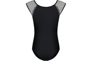 HIPPOSEUS Ragazze Body da Danza Classica Ballo Manica Corta Body Ginnastica Bodysuit