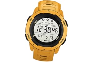 SPYMINNPOO Digital Sports Watch, Multifunctional Waterproof Luminous Timing Mens Sport Running Watch for Outdoor