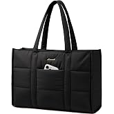 LOVEVOOK Women's Large Bag, Puffer Bag Tote Bag Bags for College Shopper, Laptop Bag for Work Office University
