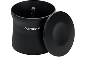 Normcore Magnetyczny kubek dozujący 54 mm, kubek dozujący espresso, narzędzia do dozowania młynka do kawy baristy pasuje do kosza portafiltra Breville Sage 54 mm, matowy czarny anodowane aluminium