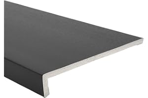 TRULY PVC LIMITED Window Board Capping Cover (1.25m) - Black Ash, 250mm