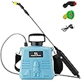 AquaFalcon Battery Powered Sprayer 5L, Upgrade Electric Sprayer With USB Rechargeable Handle, Retractable Wand And Adjustable Shoulder Strap, Water Sprayer For Lawn, Garden