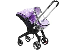 DONGNESI Doona Rain Cover, Rain Cover Pram for Doona Car Seat Stroller, Raincover for Stroller with Easy Access Zipper, Transparent PVC Raincover Accessories, Windproof and Waterproof