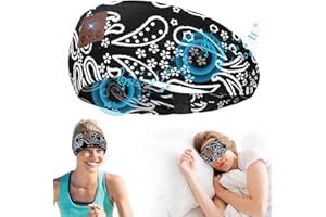 YiYunTE Auriculares para Dormir, Casco Diadema Dormir con Cancelación Ruido/Estéreo Altavoces, Bluetooth Cinta Band Auriculares Regalo Original para Hombre Mujer, Sleep Headphone para Deportes Viajes