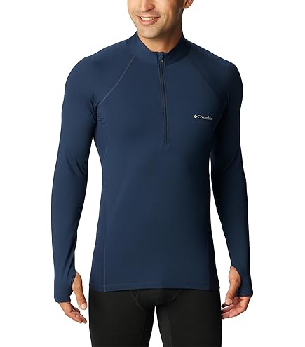 Columbia Tech Trail Utility - Camiseta de Manga Larga cálida para Hombre, Color Negro, Talla S