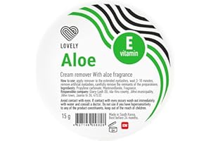 P-BEAUTY COSMETIC ACCESSORIES LOVELY Lash Cream Remover para extensiones de pestañas Aroma: ALOE VERA | Removedor de pestañas para una eliminación suave, rápida y delicada de las extensiones y el pegamento de pestañas