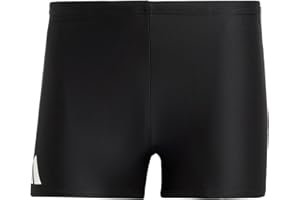 adidas Herren Solid Swim Boxers, Black/White, S