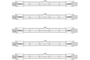 VINBE Tubo alogeno HaloLine, base R7S, lampada alogena T3, 230V, 230W = 300W, 118 mm, bianco caldo - 2800K (5 pezzi)