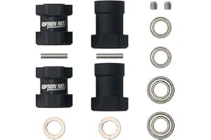 HobbyMarking RC Car 1/10 Aluminum 12mm Hex Adapter Wheels Rims Combiner for Tamiya CW-01 Chassis Lunchbox ORV Monster Beetle Upgrade Parts