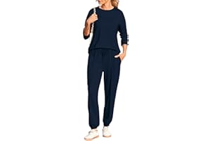 Demegimi Chándal para Mujer de Algodón para Invierno 2pc Deportivo Tracksuit Sudaderas Manga Larga y Pantalones Casual Completo Traje Deportivos para Otoño e Invierno