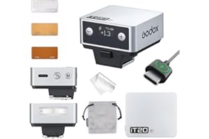 GODOX IT20 F Kamera Blitz, IT20F TTL Mini Blitzgeräte, Recycle-Zeit von 1,5 Sekunden, Kompatibel mit Fujifilm X100VI GFX100RF XS20 XS10 XT30 II XT5 XM5 GFX50S GFX50R X-T4 X-T3 X-E4 (Silber)