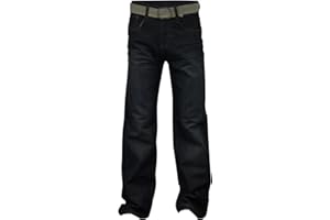 Shoponline New Full Length Five Pocket Boys Jeans Regular Fit Classic Stretchy Denim with Belt Trouser